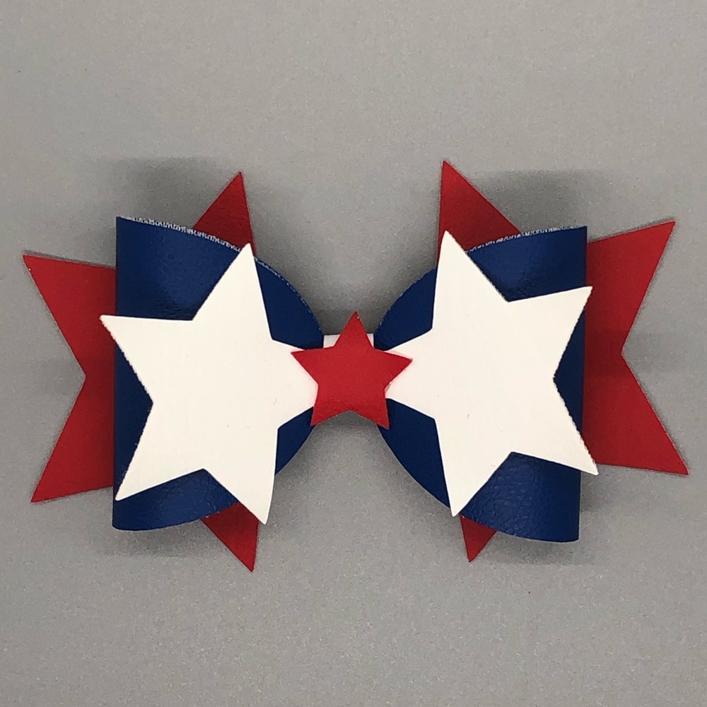 Handmade Faux Leather Bows - Picture 4 of 7